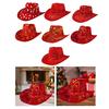 Christmas Cowboy Hat Fashion Casual Christmas Hat for Festivals Prop Cosplay