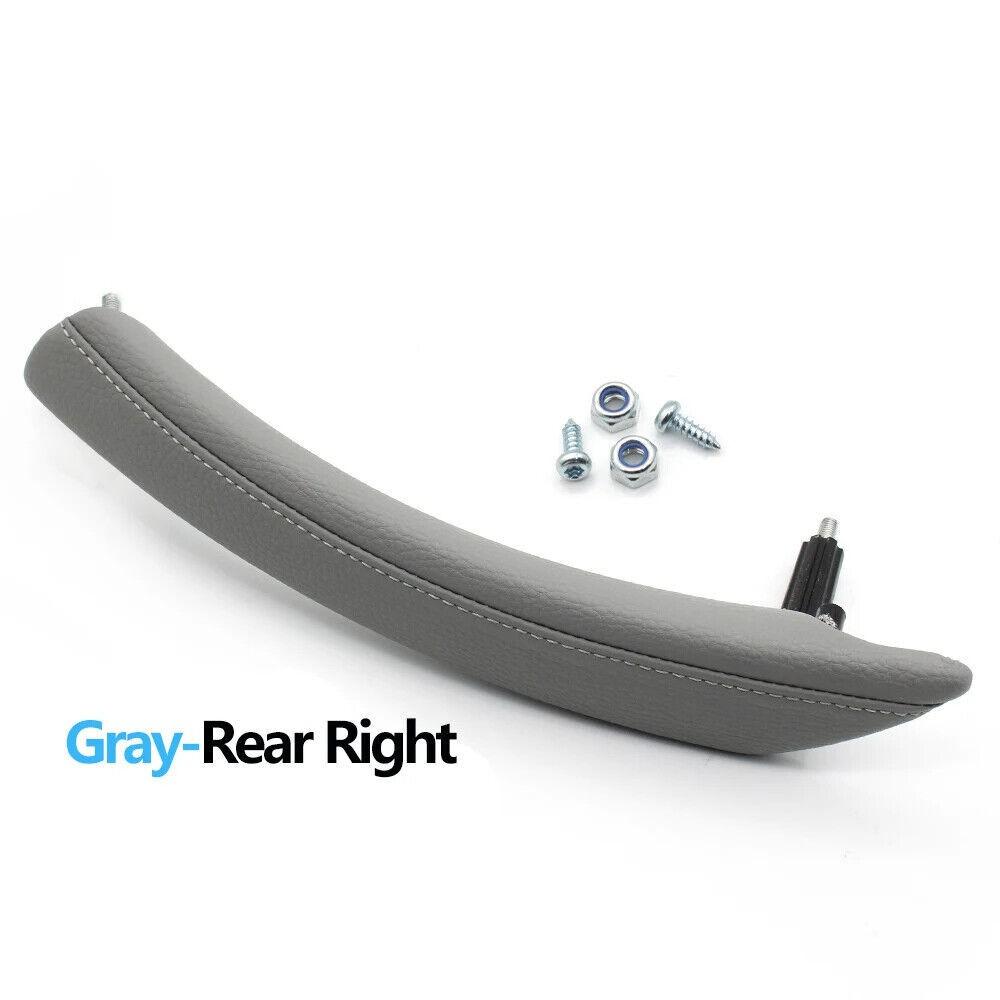 1x Passenger Door Interior Pull Handle Leather Cap Assembly for BMW 5 E60 06-10