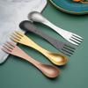 Creative octopus dual-purpose spoon outdoor fork and spoon integrated multi-functional fork 304 double-ended stainless steel tableware
