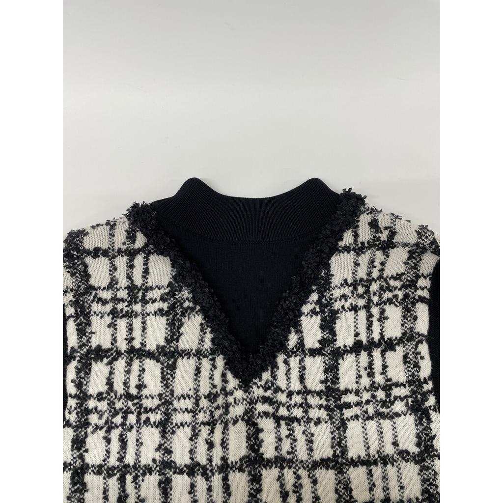 Diagram 22 Year Old White X Black Tweet One Piece Dress 36 Black White TweedUsed