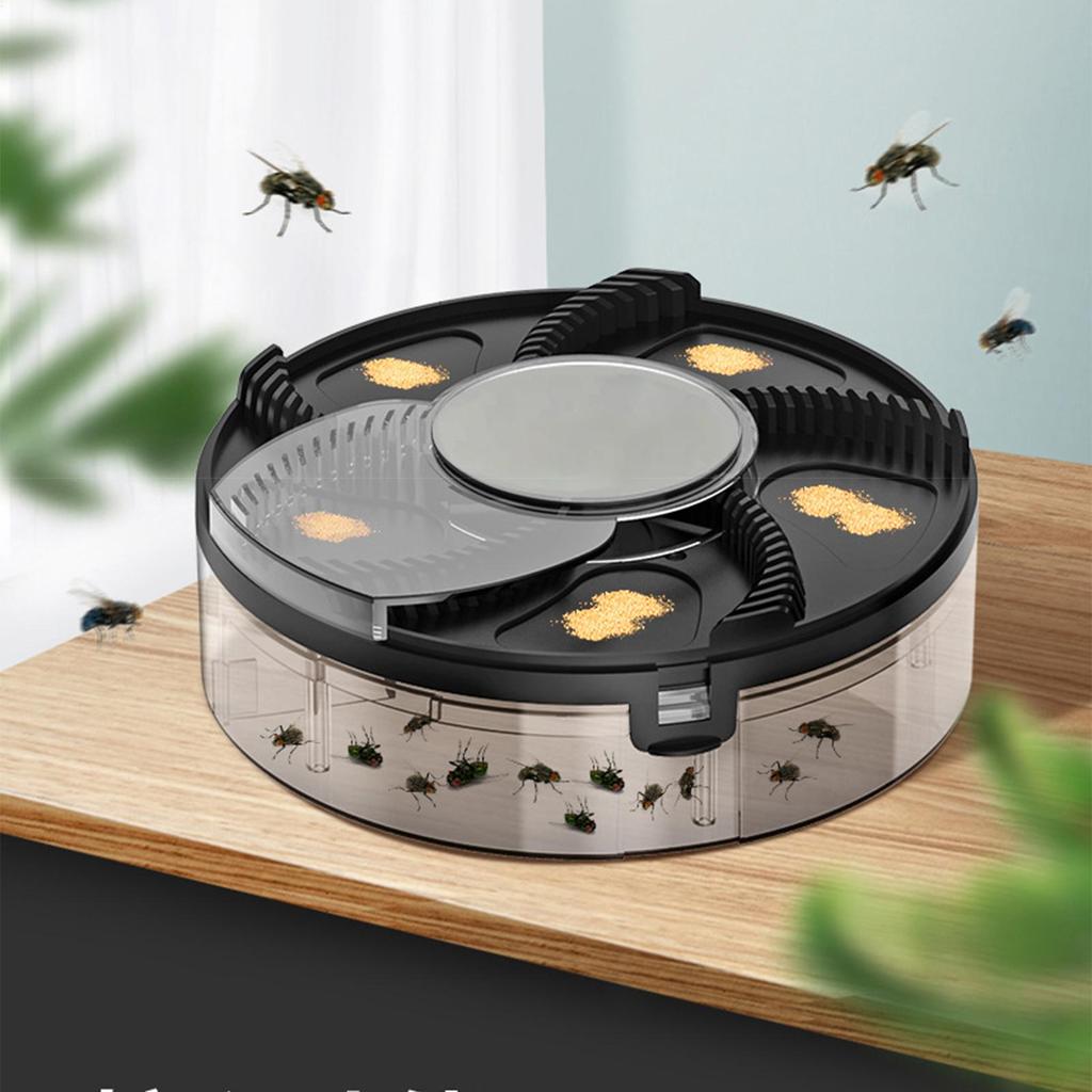 Automatic Fly Catcher Electric Fly Trap Catcher Device Indoor Rechargeable Rotating Repel Tool Household Flying Control