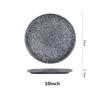Steak plate plate Household creative black sushi Commercial Japanese food Dim sum flat plate breakfast dishes and plates sets