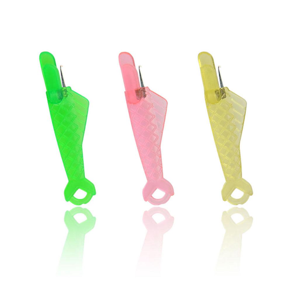 3/5/10 st Mini symaskins trädare med krok Plaststygninsättningsverktyg Äldre Snabb Automatisk Byta Hantverk