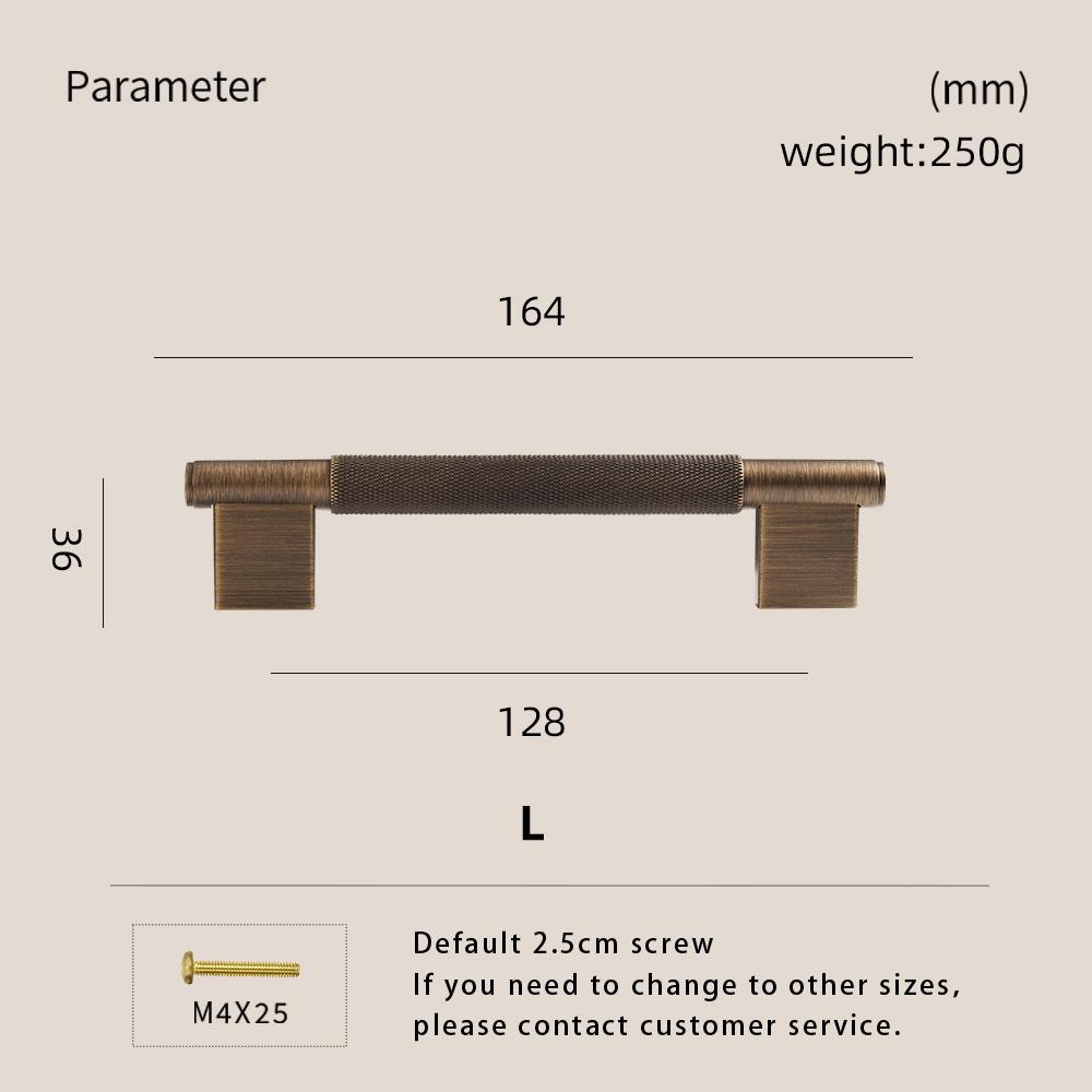 Dooroom Solid Brass Furniture Handles Knurled Cross Diamond Cut Pattern Modern Cabinet Refrigerator Door Pull Drawer Knobs