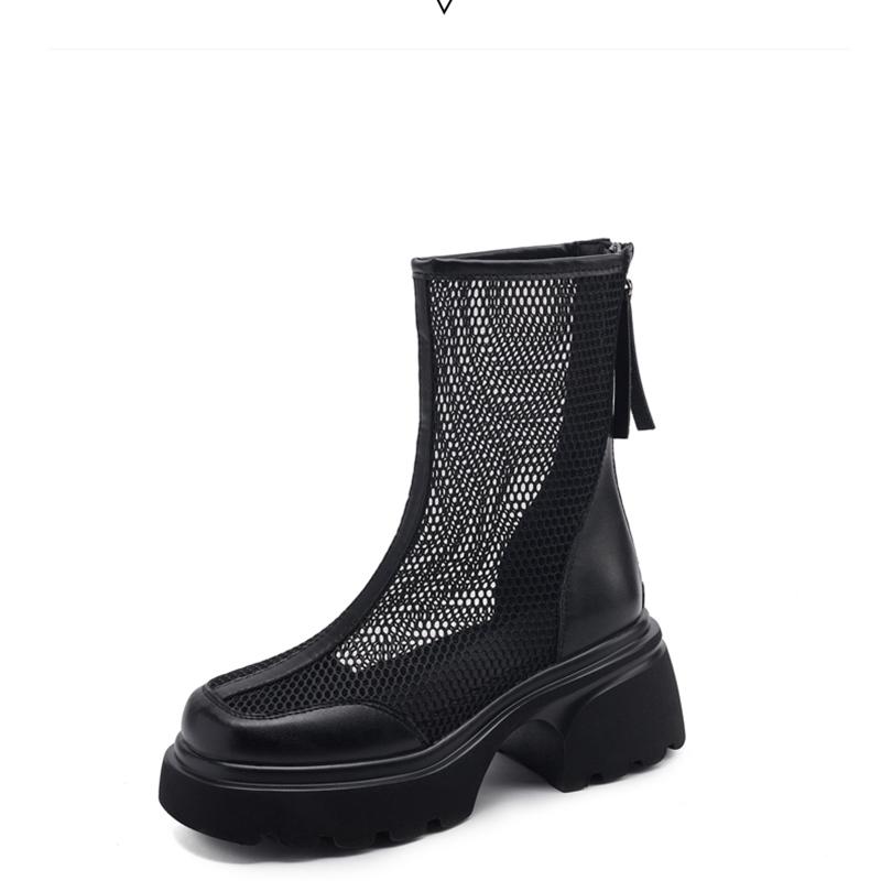 Fashion Platform Thick Heels Hollow Out Sandals Summer Fashion Trend Comfort Breathable Boots Casual Street Style Shoes