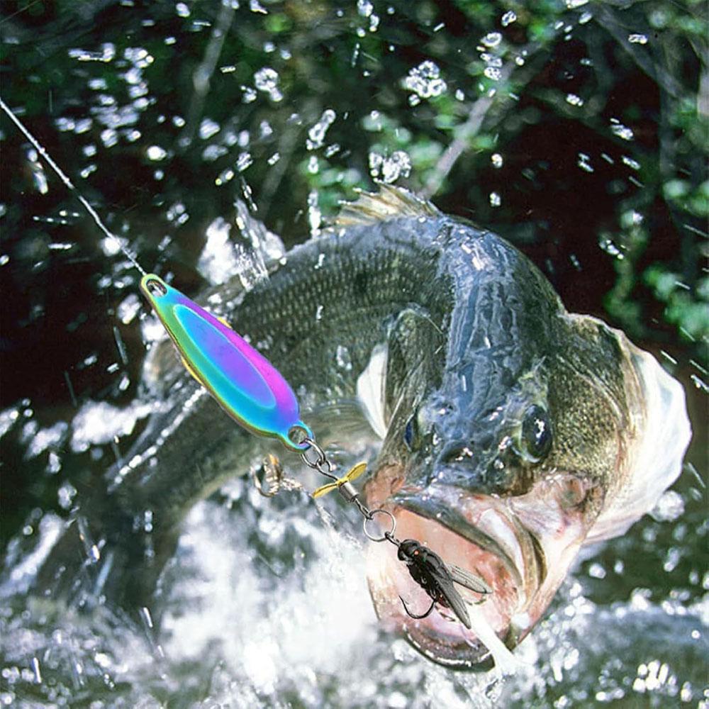 3Pcs Roumant Metal Propeller Fishing Lure for Catching Fish, High-Vibration Spinner Fish Bait