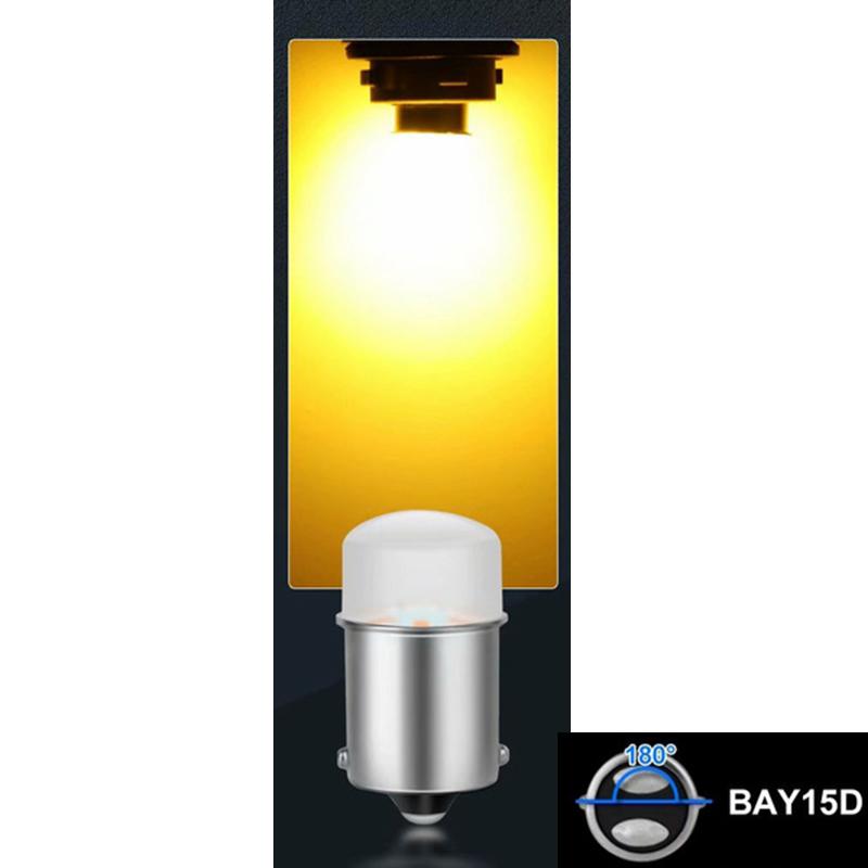 2pcs 1156 P21W P21 5W 1157 BA15S BAY15D Led Car Signal Lamp Daytime Running Light 12V Auto Car Fog Lamp White Red Yellow