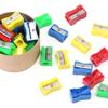 28/56pcs Manual Pencil Sharpener, Plastic Handheld School Office Stationery for Writing Drawing Sketching Note Daily Use XJM