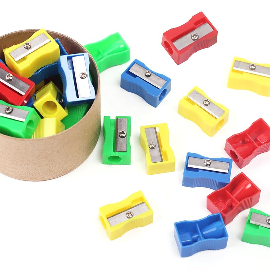 28/56pcs Manual Pencil Sharpener, Plastic Handheld School Office Stationery for Writing Drawing Sketching Note Daily Use XJM