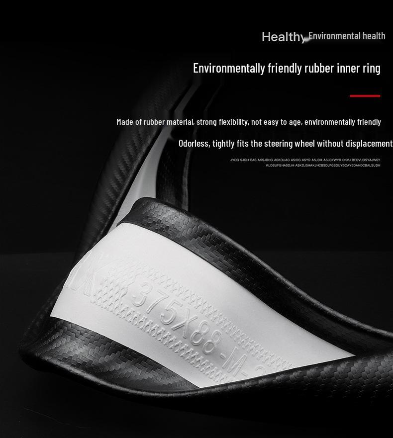 One-Hand-Sewn Steering Wheel Cover: Suede, Genuine Leather & Carbon Fiber