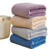 Bath Towel Coral Velvet Household Plain Color Adults Pure Cotton Moisture-wicking Towel Kids Soft Bathrobe Beach Towel