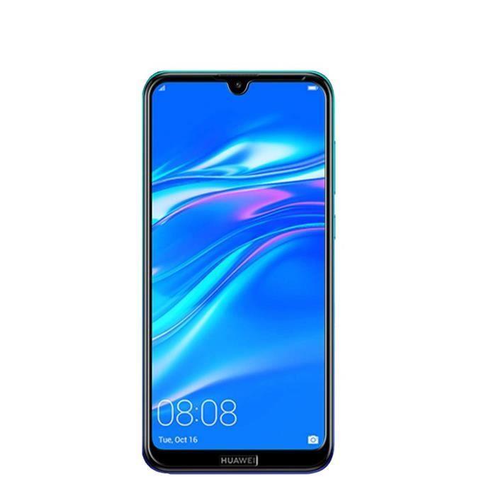 Film de protection - Phonillico® - Huawei Y6 2019 - Verre Trempé Incurvé - Bord Noir - Résistant aux Rayures