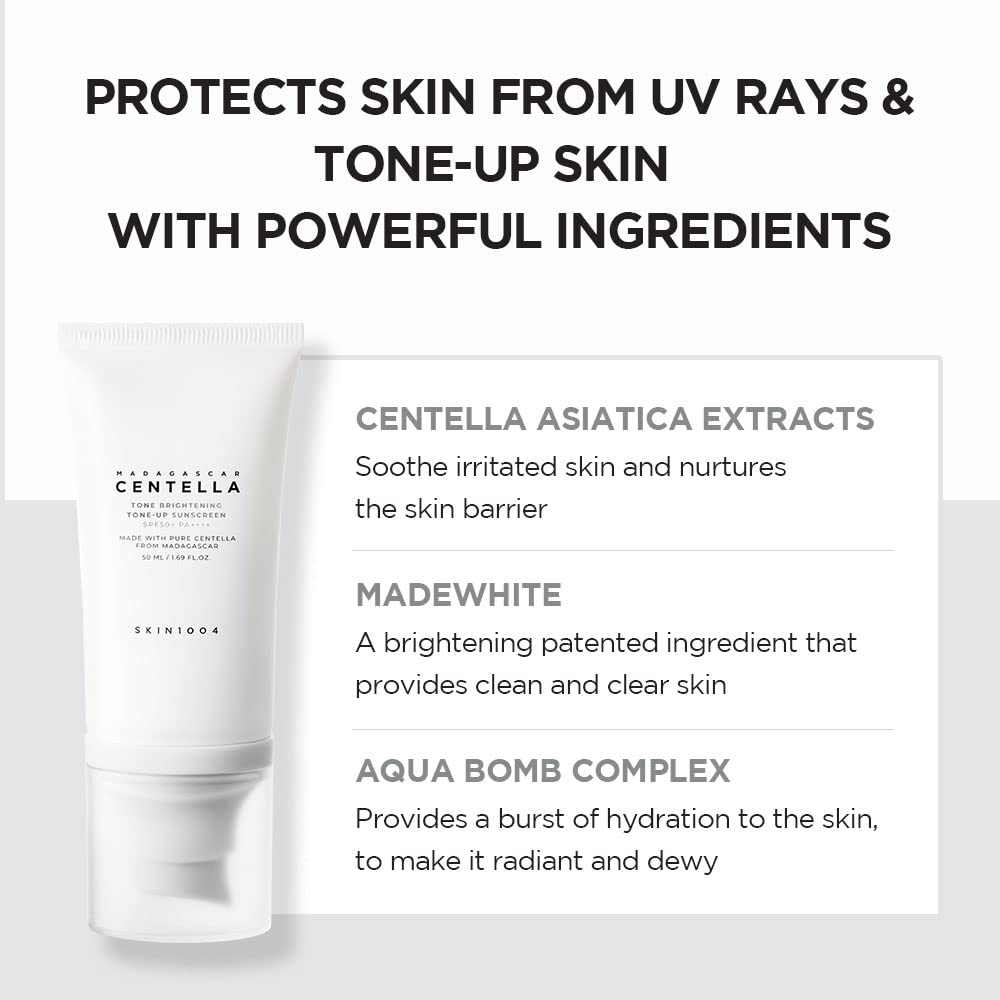SKIN1004 UV-Schutz 50ml Sonnenschutz 50ml Sonnencreme UV-Creme Make-up-Grundierung Aufhellend / Aufhellend Ton-Up / Ton-Up
