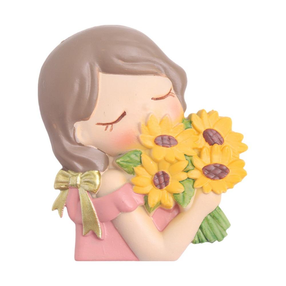 

3D Стереоскопическая Наклейка на Выключатель Девочка с Букетом Романтический Язык Цветов Наклейка на Выключатель