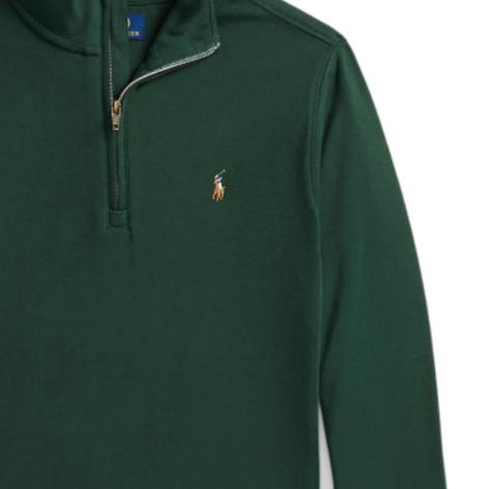 Polo Ralph Lauren Sweatshirt Kids Solid Color Small Pony Embroidery Pullover Stand Collar Long Sleeve Kids sweatshirt Green CWPOKNIY8021231-300