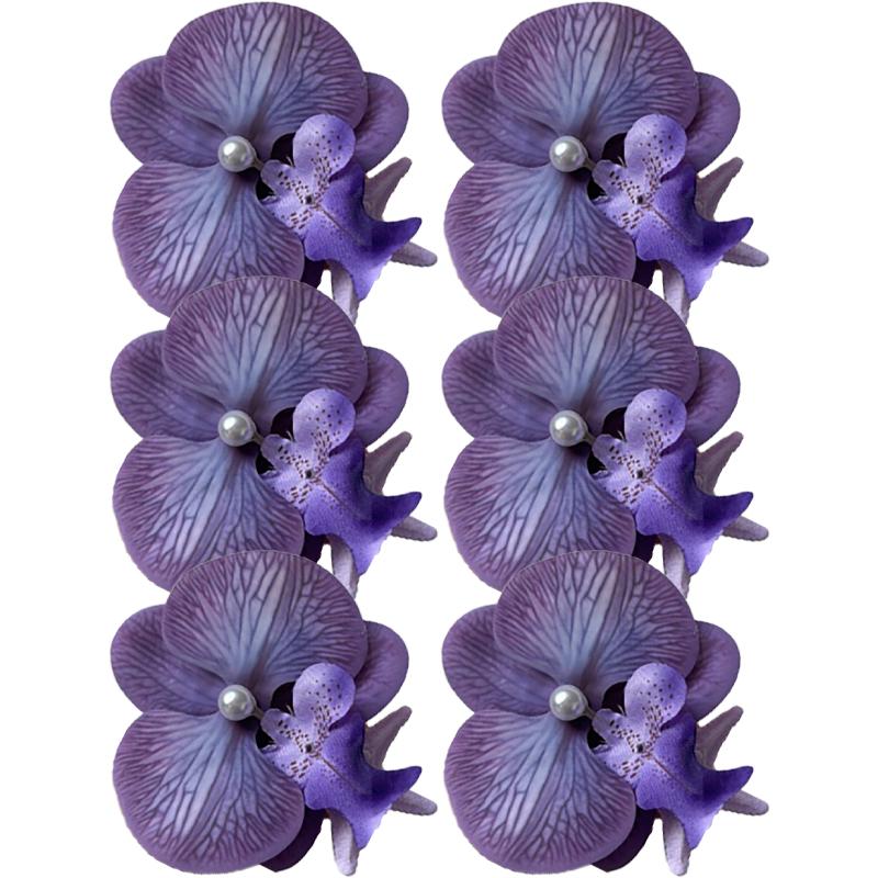 Romantic Phalaenopsis Starfish Hair Clips Female Korean Summer Beach Resort Duckbill Clip Hair Accessories