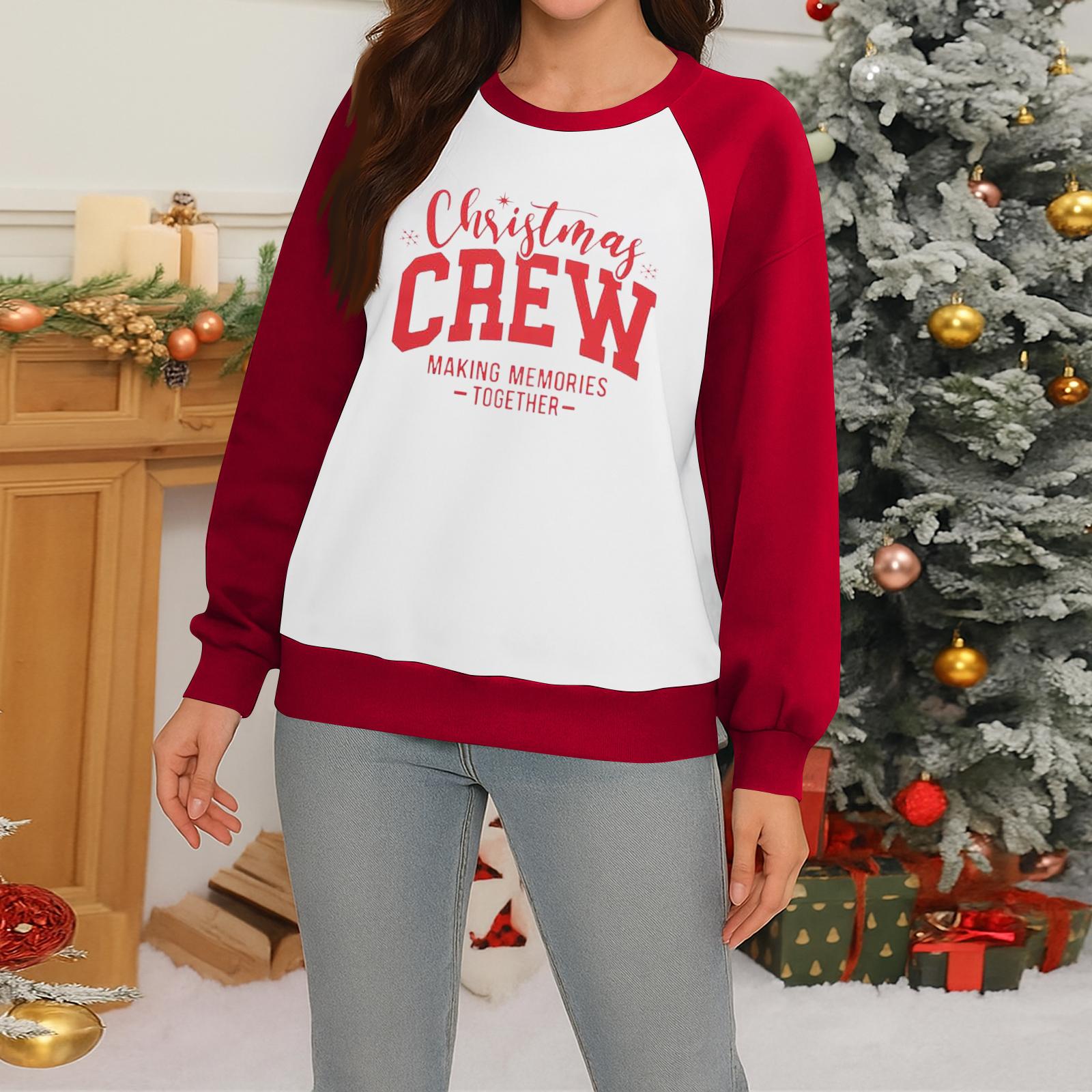 

Женские свитера с круглым вырезом, полосатые, милые, с цветными блоками, осенне-зимние вязаные пуловеры XL красный