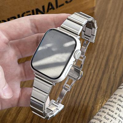 Stainless Steel Strap for Apple Watch Ultra 2 49mm 46mm 42mm 44mm 45mm 41mm 40mm 38mm Women Bracelet Iwatch 10 8 9 7 6 5 Se Band