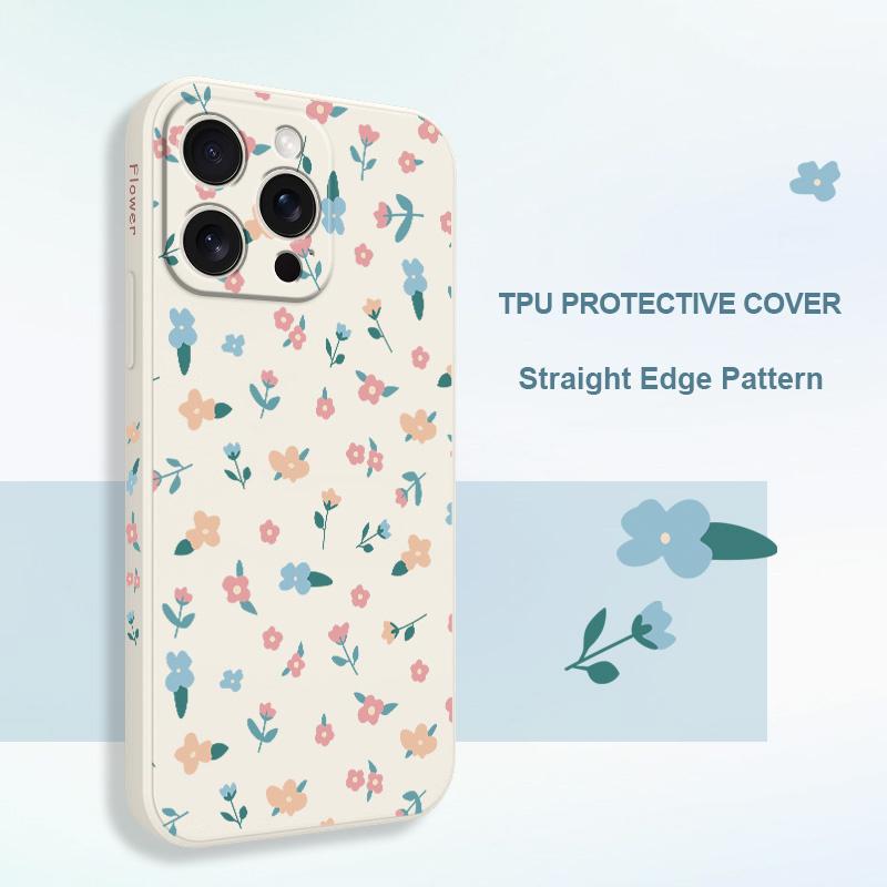 Drunk Fallen Flowers Phone Case For iPhone 17 16 16e 15 14 13 Plus Pro Max Mini Silicone Cover