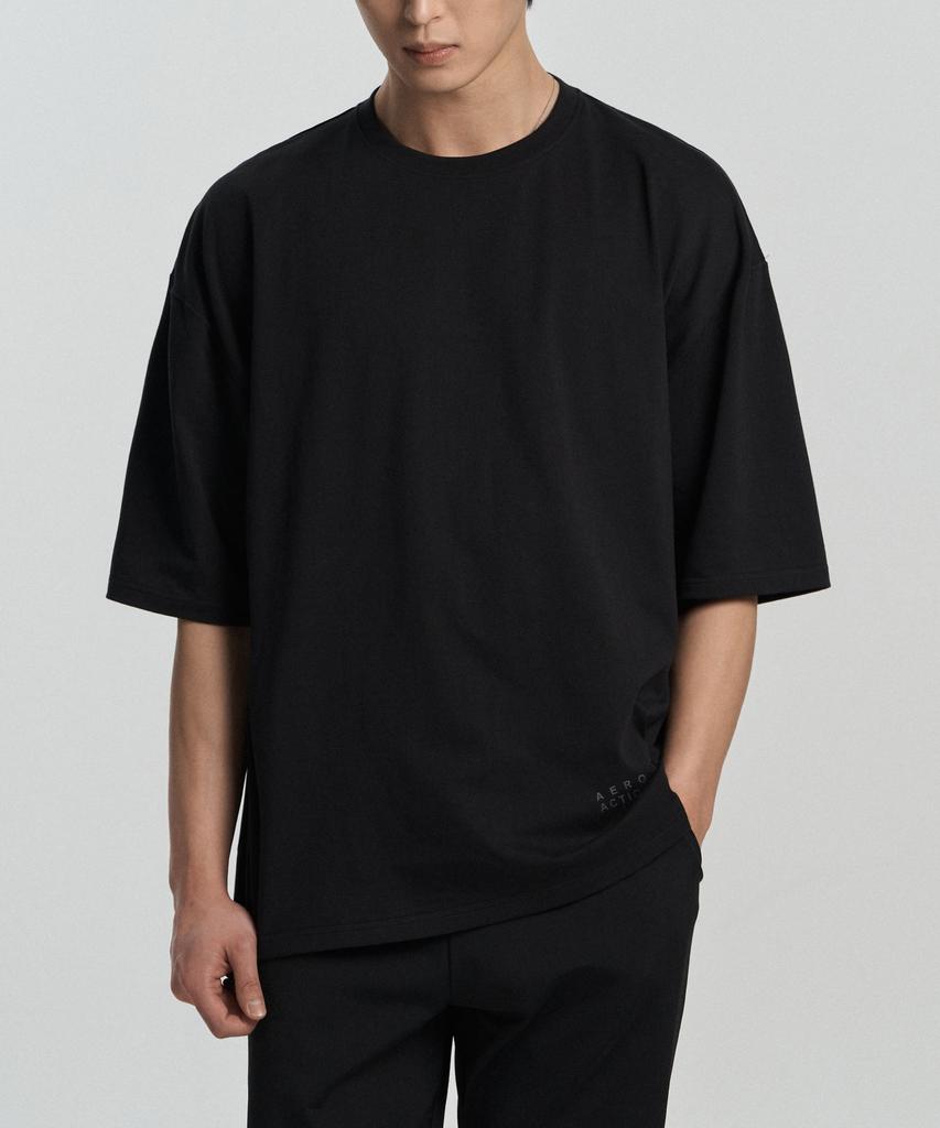 Atejeu [2Pack] Essential Heavyweight Oversized Short Sleeve T-Shirt_2 Colors