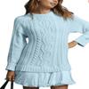 2025 Autumn/Winter Women's  sweater Dresses- Solid Color Knit Sweaters + Casual Women's Skirted