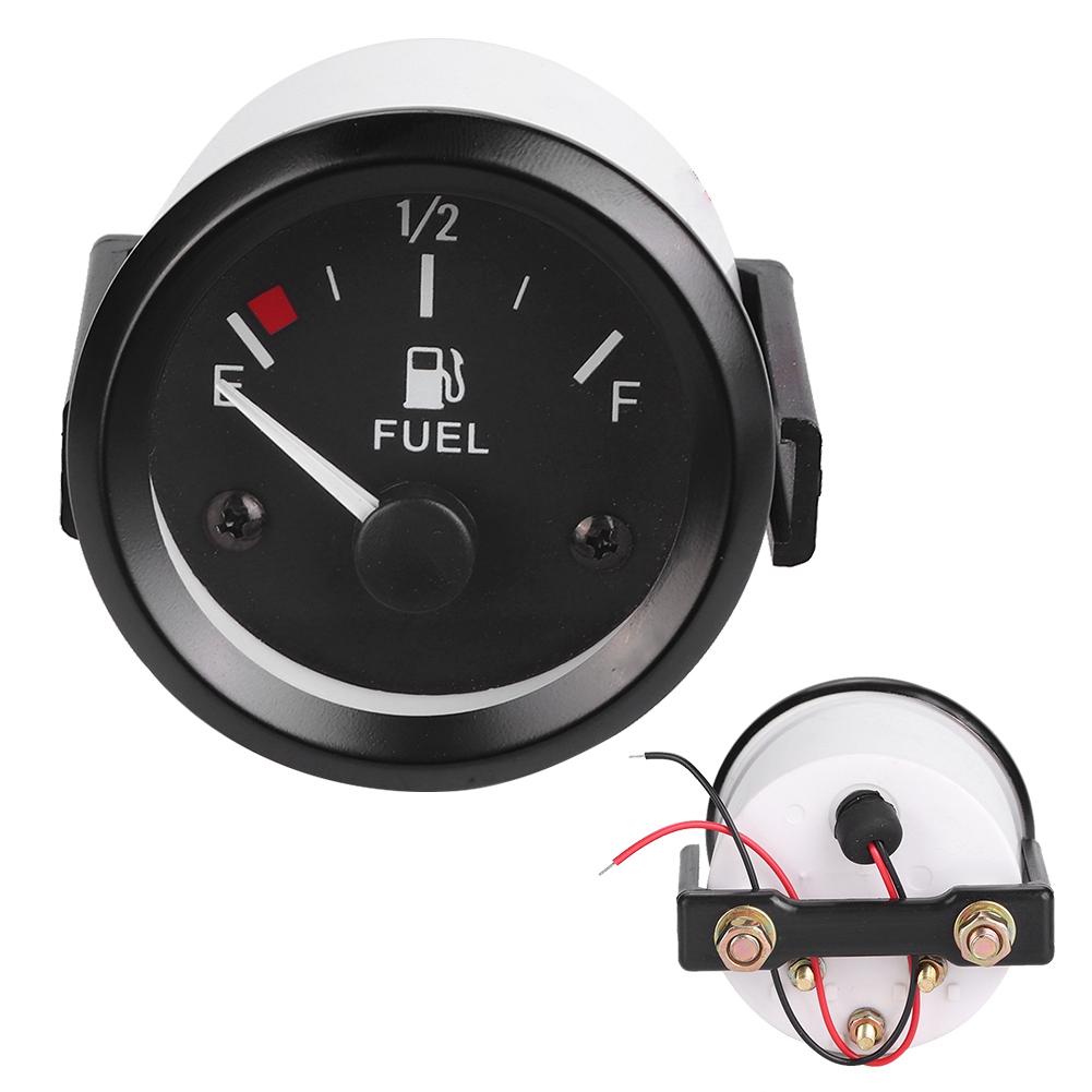 2 Inch 52mm Car Fuel Level Gauge Meter with Fuel Sensor E‑1 2‑F Pointer Indicator