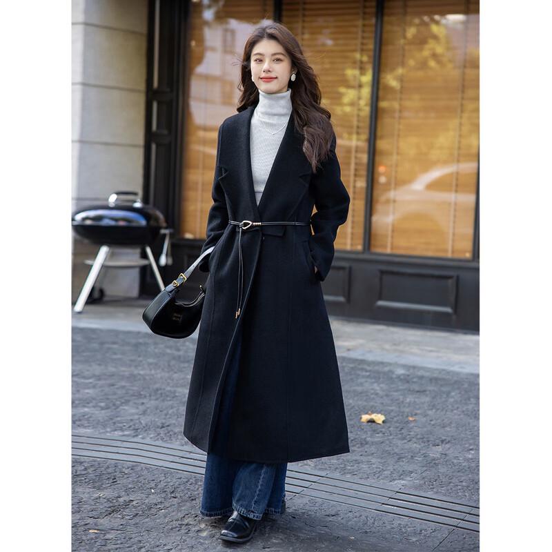 Mocana Women's Double-Faced Wool Long Sleeve Coat