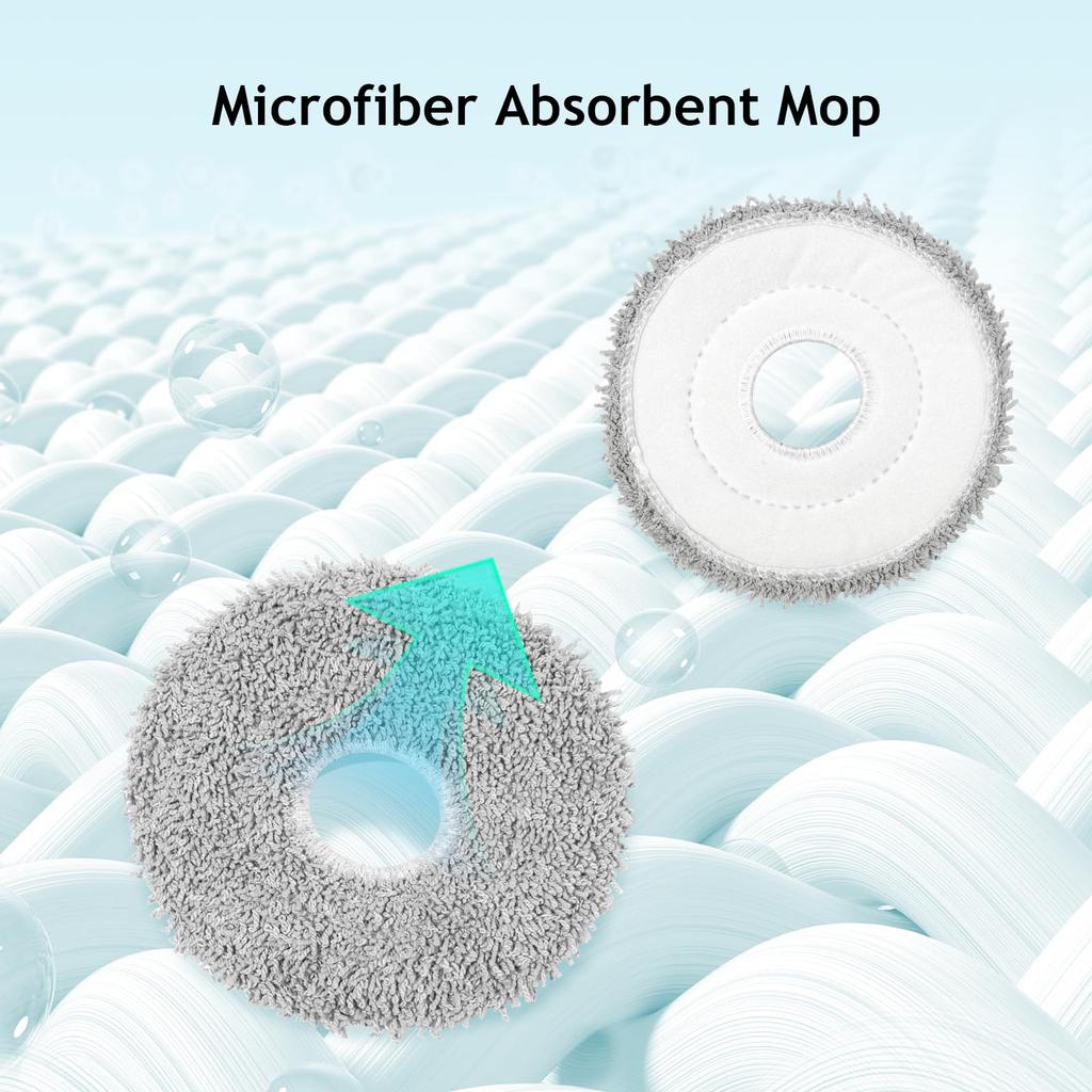 Compatible ECOVACS robot vacuum cleaner replacement mop kit for DEEBOT N30 Pro T30 Pro T30C T50 Pro X2 X2 X1 X1e X1 T20 T20 and T20 Omni, Omni, Omni,