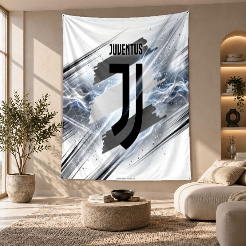 Decorative Tapestry,Juventus FC Printed Wall Art, Lightweight Wall Hanging For Bedroom Background