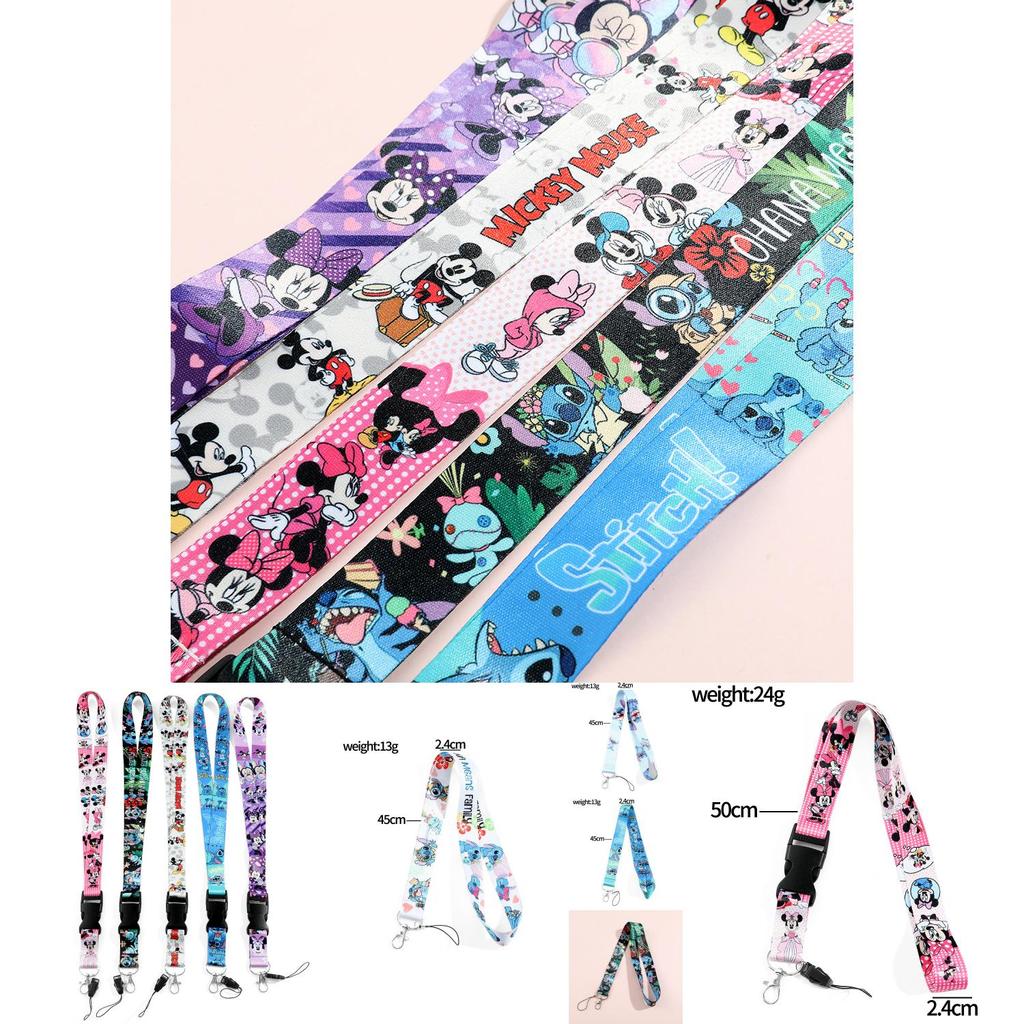 Adorable Stitch Cartoon Lanyard Cute Silicone Strap For Phones And Cameras