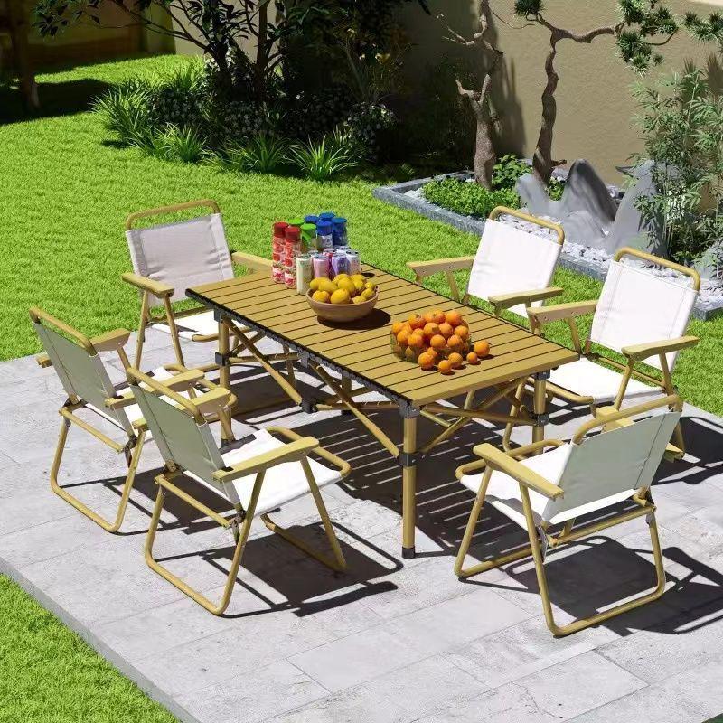 Folding Outdoor Table and Chair Set with Storage Bag - Quick Fold, Easy Store, Perfect for Fishing, Picnics, and Night Markets