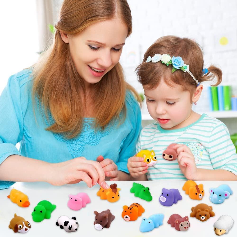 Jucării Mochi Squishy Mini Animale din Junglă Squishies Moi de Strâns Jucării Fidget Kawaii pentru Reducerea Stresului pentru Băieți Fete Favors pentru Petreceri