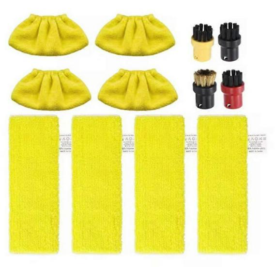 Set composto da panno e spazzola per pulitori a vapore Karcher SC1-SC5.