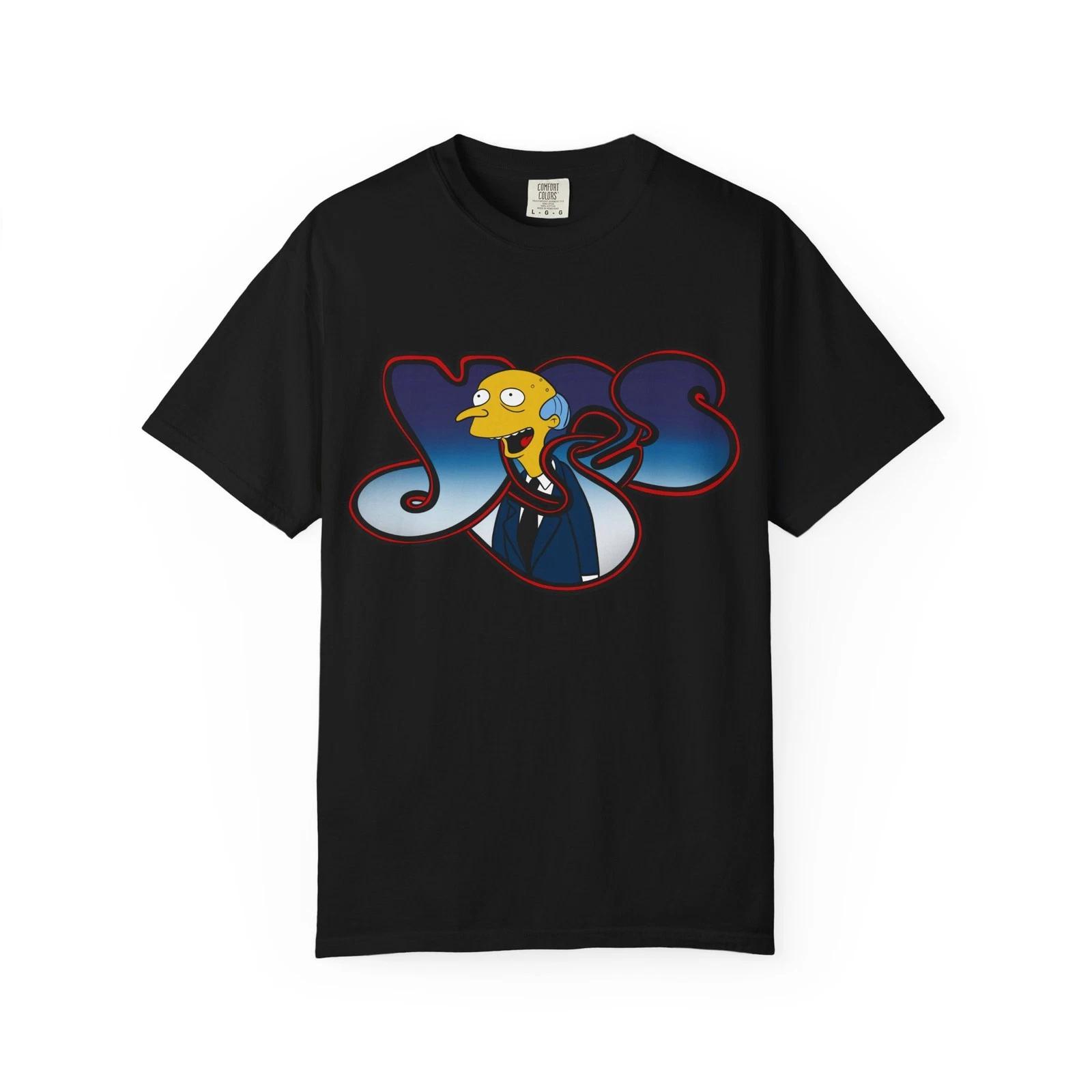 Simpsons Mr. Burns Yes Band Logo Shirt M