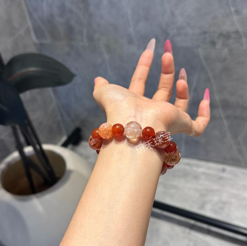 Xihuo Red & Yellow Tiger Eye Crystal Bracelet - Perfect Gift for Girlfriend or Best Friend
