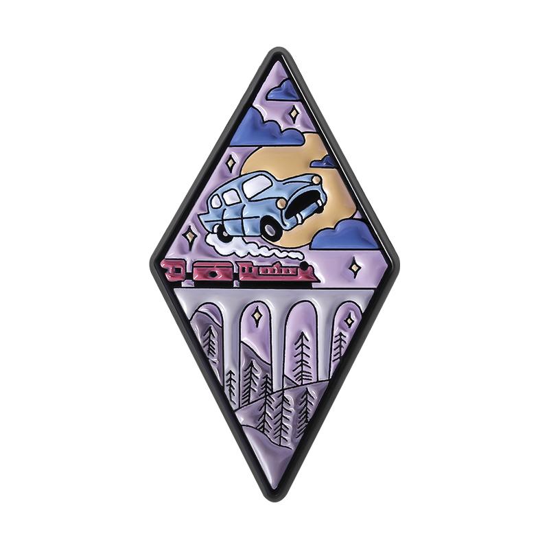 Magic Academy Enamel Pins Custom Flying Car Brooches Lapel Badges Clothes Punk Jewelry Gift for Friends