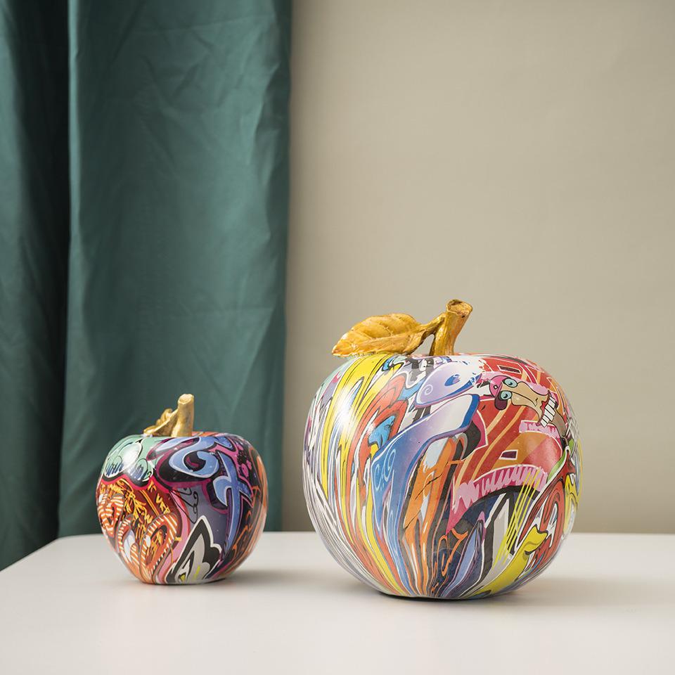 

Elegant Colorful Resin Apple Ornament for Home Décor