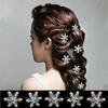 5x Bridal Snowflake Wedding Pearl Flower Crystal Rhinestone Hair Pin Hair Clips Headwear