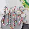 New Colorful Acrylic Heart Beaded Choker Necklace For Women Trendy Resin Love Clavicle Chain Collar Valentine'S Day Jewelry Gift