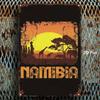 1pc 8x12 Inch Namibian Wildlife Silhouette Metal Sign Vintage Square Iron Plaque Rustic Wall Decor