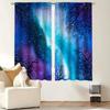 2-Piece Galaxy Tree Shadow Print Curtains Privacy Semi-Blackout Rod Pocket Drapes For Bedroom Living Room Study Kitchen - Modern