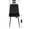 Ibis Upholstered Dining Chair Black Velvet Modern Loft