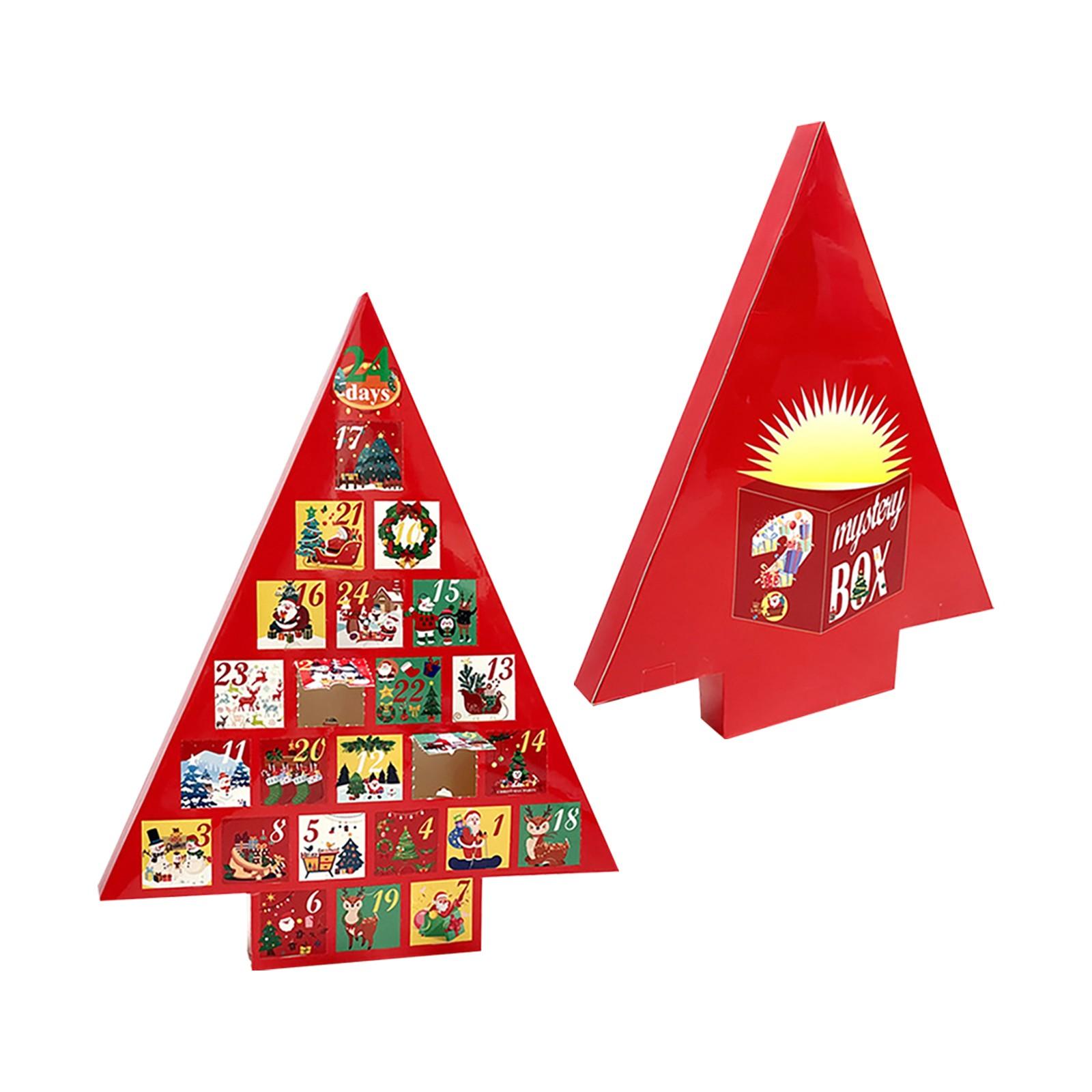 

Подарункова коробка-сюрприз у подарунковій коробці зі зворотним відліком календаря для різдвяних свят One Size