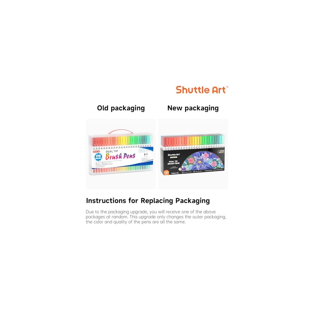 Shuttle Art Brush Pen Watercolor Brush 120 Color Set Markers Watercolor Twin Markers Water-based