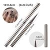 Silver Nail Liner Brush 6/9/12/15/18mm Thin Nail Art Brush for Manicure Design Pen Detail Acrylic Line Detail Drawing Painting