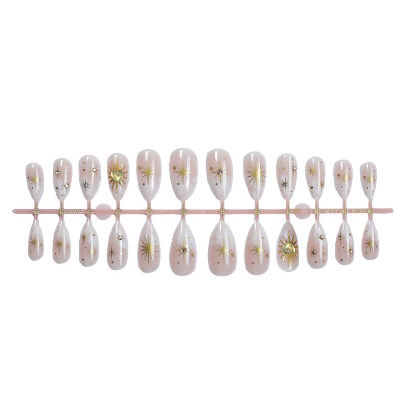 

Sun Star French Almond Press-On Nails - Exquisite Long-Wear Manicure Tips