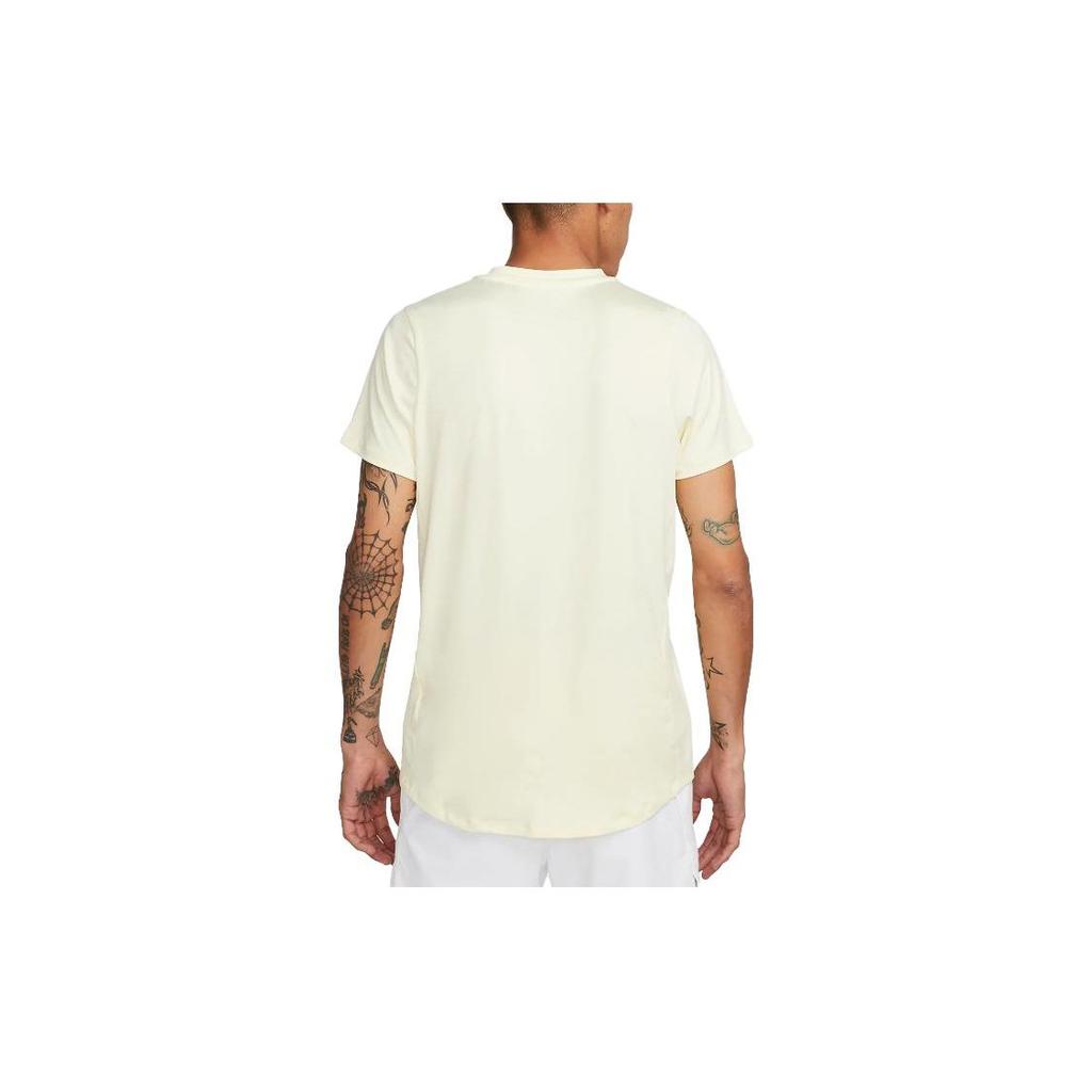 Nike Einfarbiger Markenlogo Half-Zip Rundhals Kurzarm T-Shirt Herren Tops Off-White DD8321-744