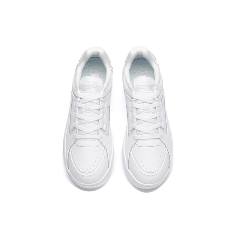 Anta Life Collection Slip-Resistant Low-Top Skateboard Shoes Men's White Silver Sneakers 912218066-2