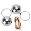 2pcs Rust Resistant AntiLost Copper  s Crisp Sound Round Collar Decoration for Dog Cat(Golden )