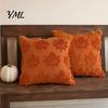 Farmhouse Fall Pillow Covers Plush Pumpkin Cushion Cover, Halloween Throw 18 X Inches Maple Leaf Case for Sofa Couch Cozy Decor Unique Home